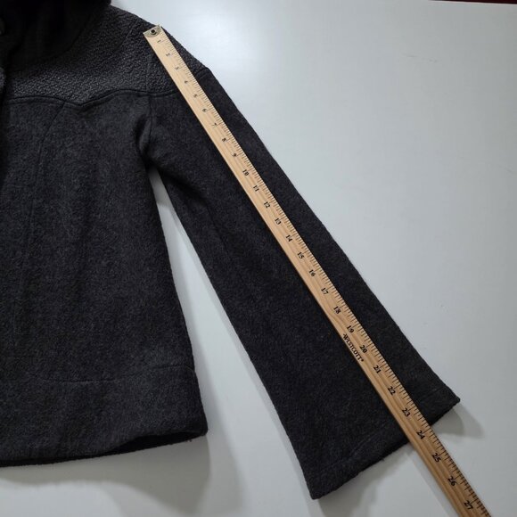 Annie 50 Cardigan Womens XL Gray Shawl Collar LS Burrons Wool Blend Retro Look - Picture 7 of 16